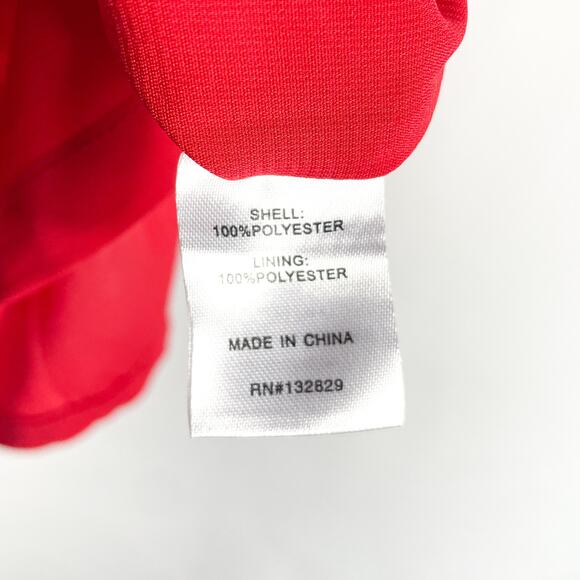 Superdown Dixie Backless Chiffon Mini Dress Red Open Back Spaghetti Straps Sz M - Picture 12 of 12